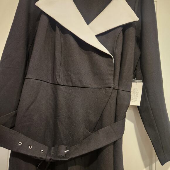 Eloquii black tuxedo knit jumpsuit size 18 - Picture 5 of 9